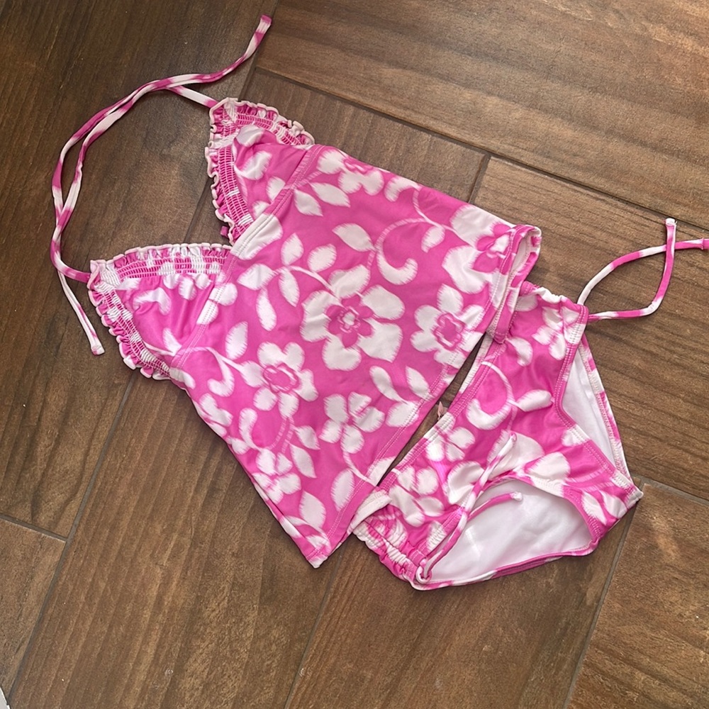 Raisin brand youth pink 2pc bikini size 6X